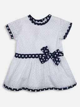 Chicco - Girls White Short Sleeve Dress