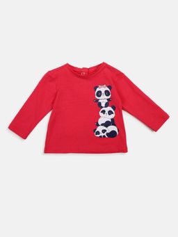 Chicco - Girls Dark Pink Printed Long Sleeve T-Shirt