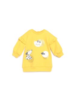 Chicco - Girls Medium Yellow Long Sleeve Dress