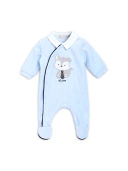 Chicco - Boys Light Blue Front Opening Rompers
