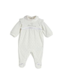 Chicco - Girls White Leg Opening Rompers