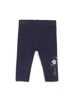 Chicco - Girls Navy Blue Printed Leggings