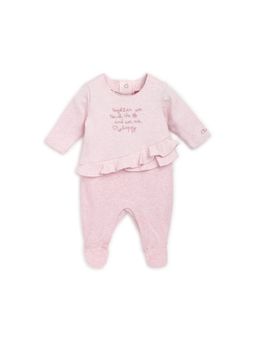 Chicco - Girls Medium Pink Leg Opening Rompers