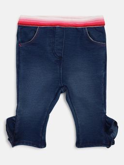 Chicco - Girls Medium Blue Solid Long Jeans