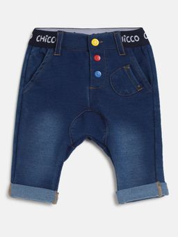 Chicco - Boys Medium Blue Embroidered Jeans