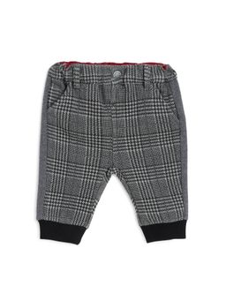 Chicco - Boys Medium Grey Checkered Long Joggers