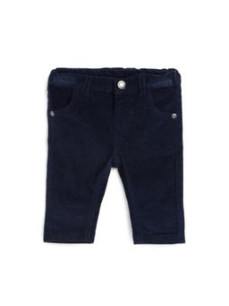 Chicco - Boys Navy Blue Solid Long Jeans