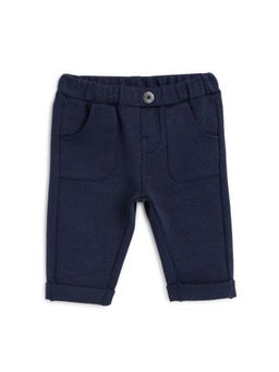 Chicco - Boys Navy Blue Solid Long Trouser