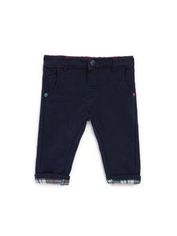 Chicco - Boys Navy Blue Solid Long Trouser