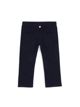 Chicco - Girls Navy Blue Solid Long Trouser