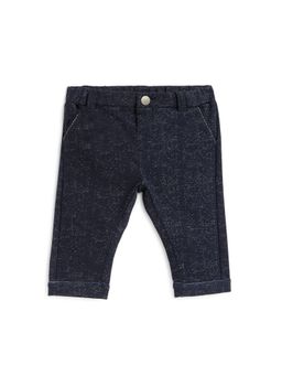 Chicco - Boys Navy Blue Textured Long Trouser