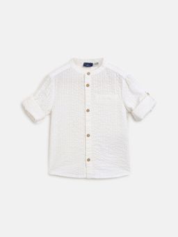 Chicco - Boys White Solid Long Sleeve Shirt