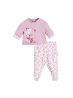 Chicco - Girls Light Pink Embroidered T-Shirt With Pant (Set of 2)