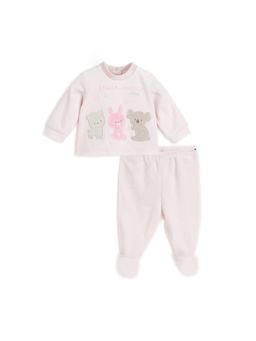 Chicco - Girls Light Pink Embroidered T-Shirt With Pant (Set of 2)