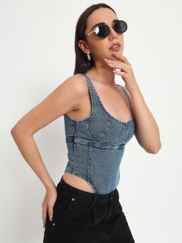SUGERCANDY - Denim Bodysuit