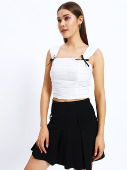 SUGERCANDY - Korean White Top