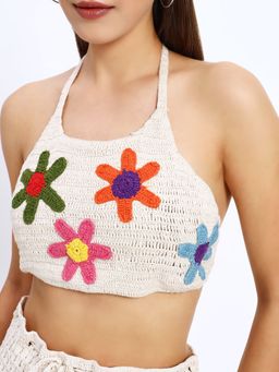 SUGERCANDY - Peony Cream Handmade Top