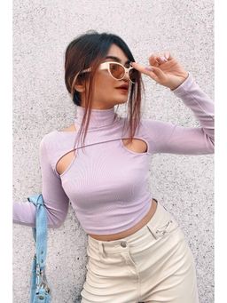 SUGERCANDY - Lavender Cutout Top