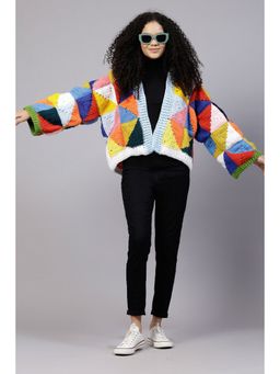 SUGERCANDY - Half Triangle Crochet Cardigan