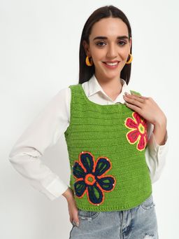 SUGERCANDY - Green Charlotte Sweater