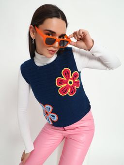 SUGERCANDY - Navy Blue Charlotte Sweater