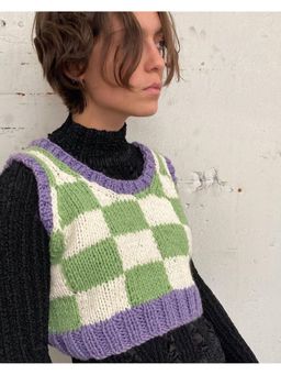 SUGERCANDY - Multicolour Green Square Sweater