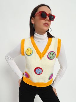 SUGERCANDY - Italian Donut Handmade Vest Sweater
