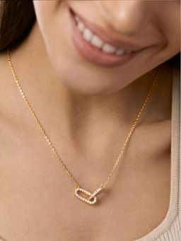 MINUTIAE - Gold Plated Friends Linked Up Pendant Necklace for Women and Girls