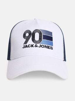 Jack & Jones - White Printed Trucker Cap