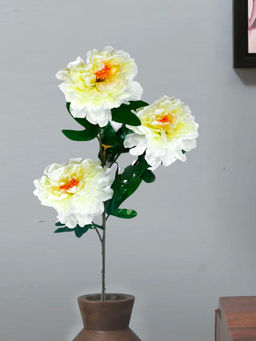 At Home by Nilkamal - Peony Artificial Flower Stick (White)