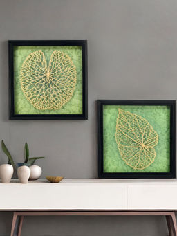 At Home by Nilkamal - Acrylic Glass Art Paintings Set of 2 (Multicolor)