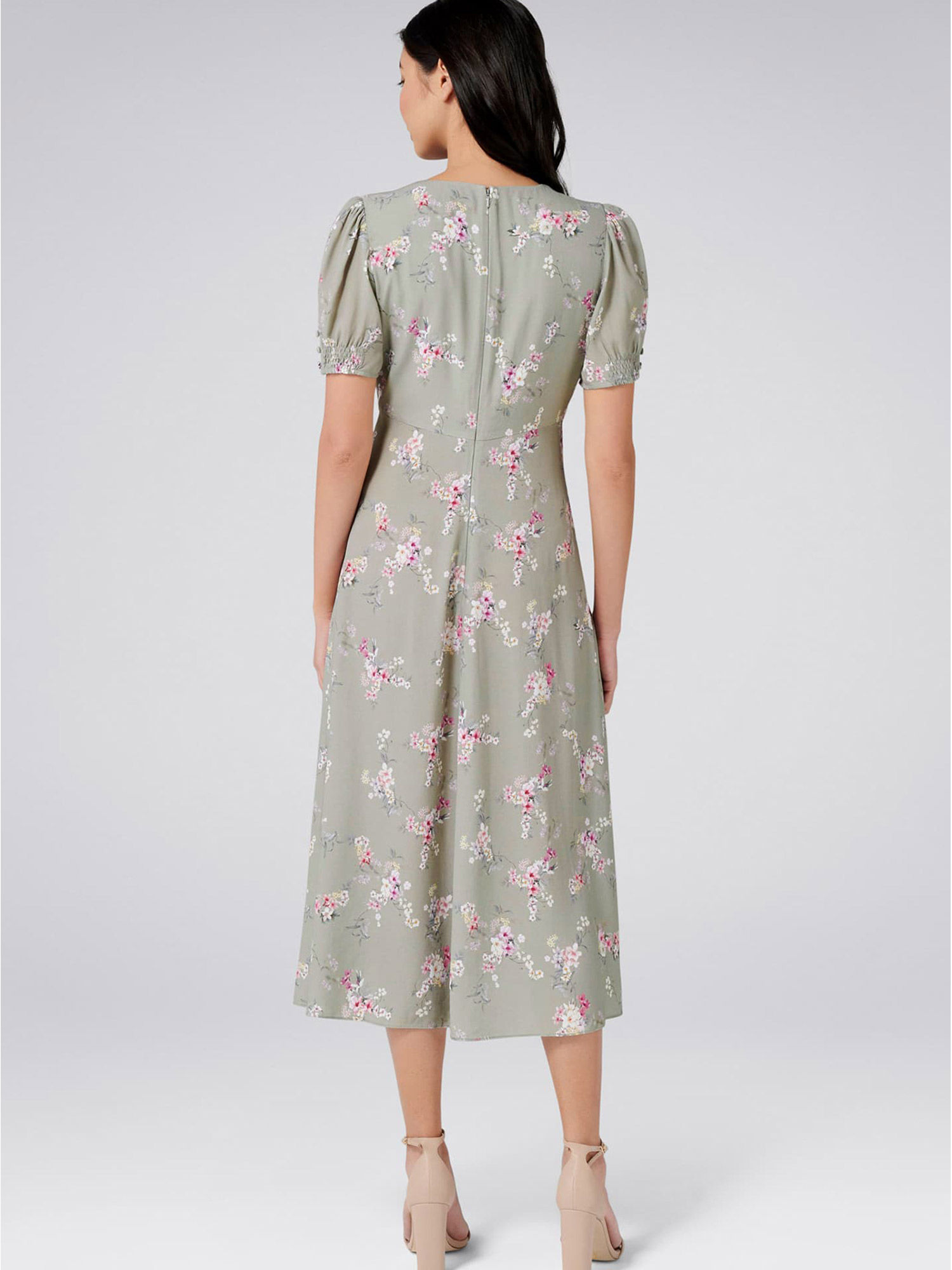 raina printed midi dress