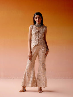 Twenty Nine - Pink Mirrorwork Scallop Gilet Jacket