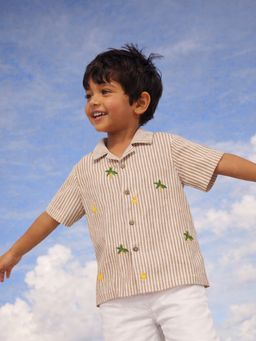 Somersault - Boys Stripes Cotton Shirt