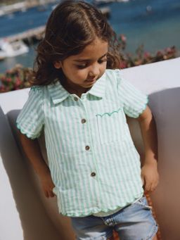 Somersault - Girls Stripes Cotton Shirt