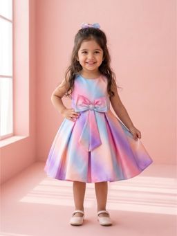 Blabber - Girls Colorblock Satin Dress