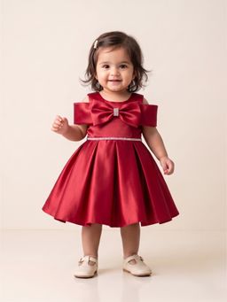 Blabber - Girls Solid/Plain Satin Dress