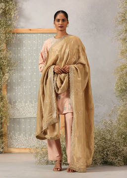 Lakshita - Gold Embellished Viscose Silk Dupatta for Women