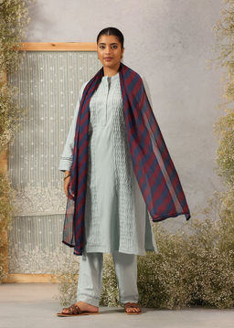 Lakshita - Burgundy Printed Georgette Dupatta for Women