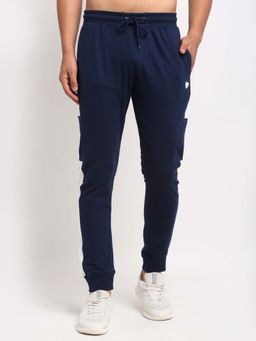 Club York - Men Navy Blue Solid Joggers