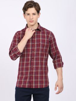 Cantabil - Men Maroon Shirt