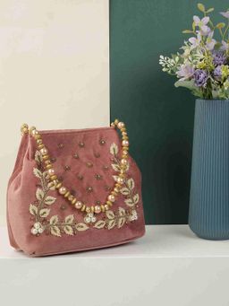 Metro - Womens Pink Potli Inspired Clutch