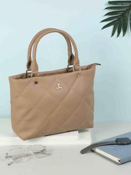 Mochi - Womens Quilted Faux Leather Satchel Bag