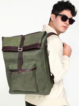 Sassora - Genuine Expensive Leather Mens Day Out Backpack (L)