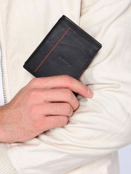 Sassora - Black Genuine Leather Unisex Notecase (M)