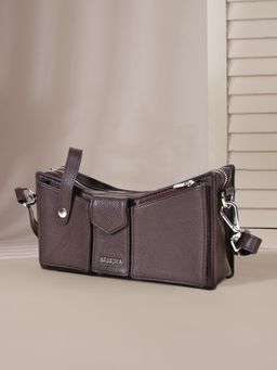 Sassora - Brown Premium Leather Stylish Women Sling Bag (M)