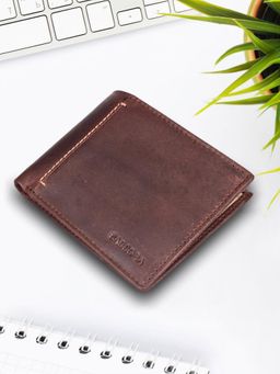 Sassora - Brown Premium Leather Men RFID Bifold Wallet (M)