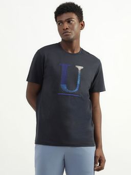 United Colors of Benetton - Cotton Embroidery Round Neck Men T-Shirt-Black