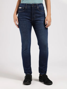Calvin Klein - Blue Skinny Fit Mid Waist Jeans