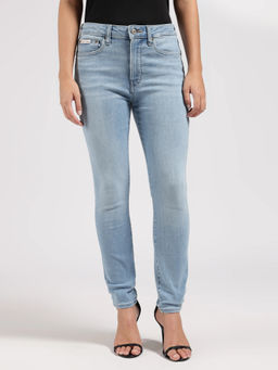 Calvin Klein - Blue Skinny Fit Mid Waist Jeans